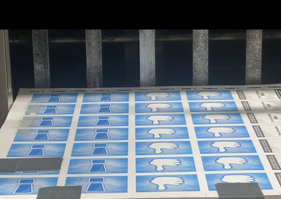 Printed sheets in production at Gecko Print